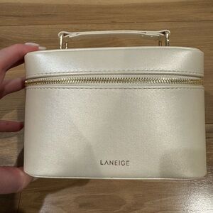LANEIGE Pearl Cream Vanity Case with Gold Hardware